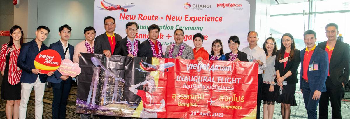 Thai Vietjet’s Maiden Flight from Bangkok to Singapore Successfully Operated