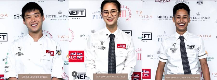 Team Singapore wins the World Young Team Singapore wins the World Young Chef Young Waiter and Young Mixologist 2023 in Monaco