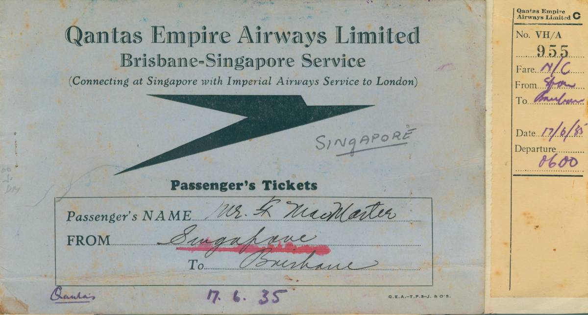 NINE DECADES OF QANTAS IN SINGAPORE