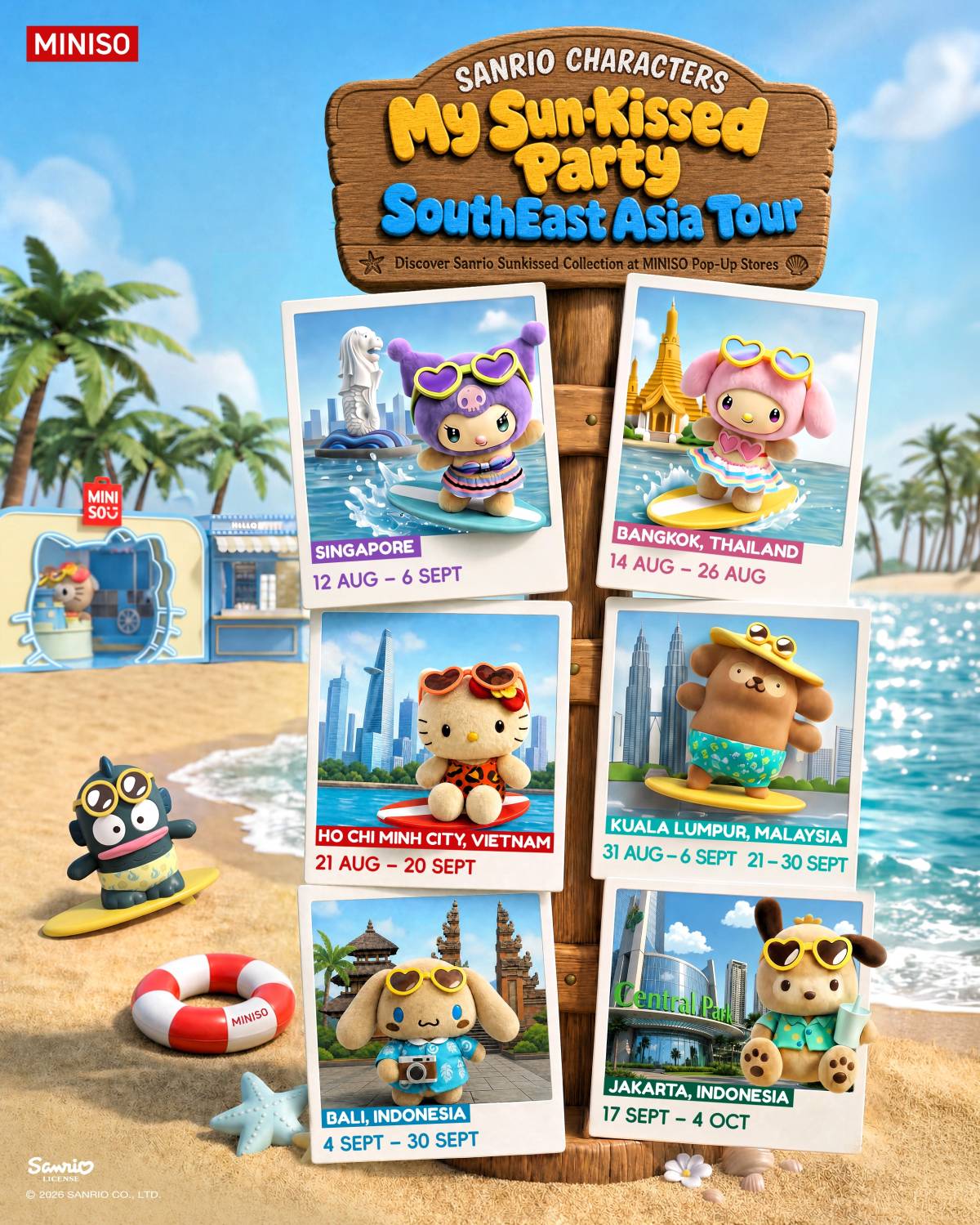 MINISO Brings Exclusive Sanrio Sun-Kissed Series to Southeast Asia Through Experiential Retail Campaign