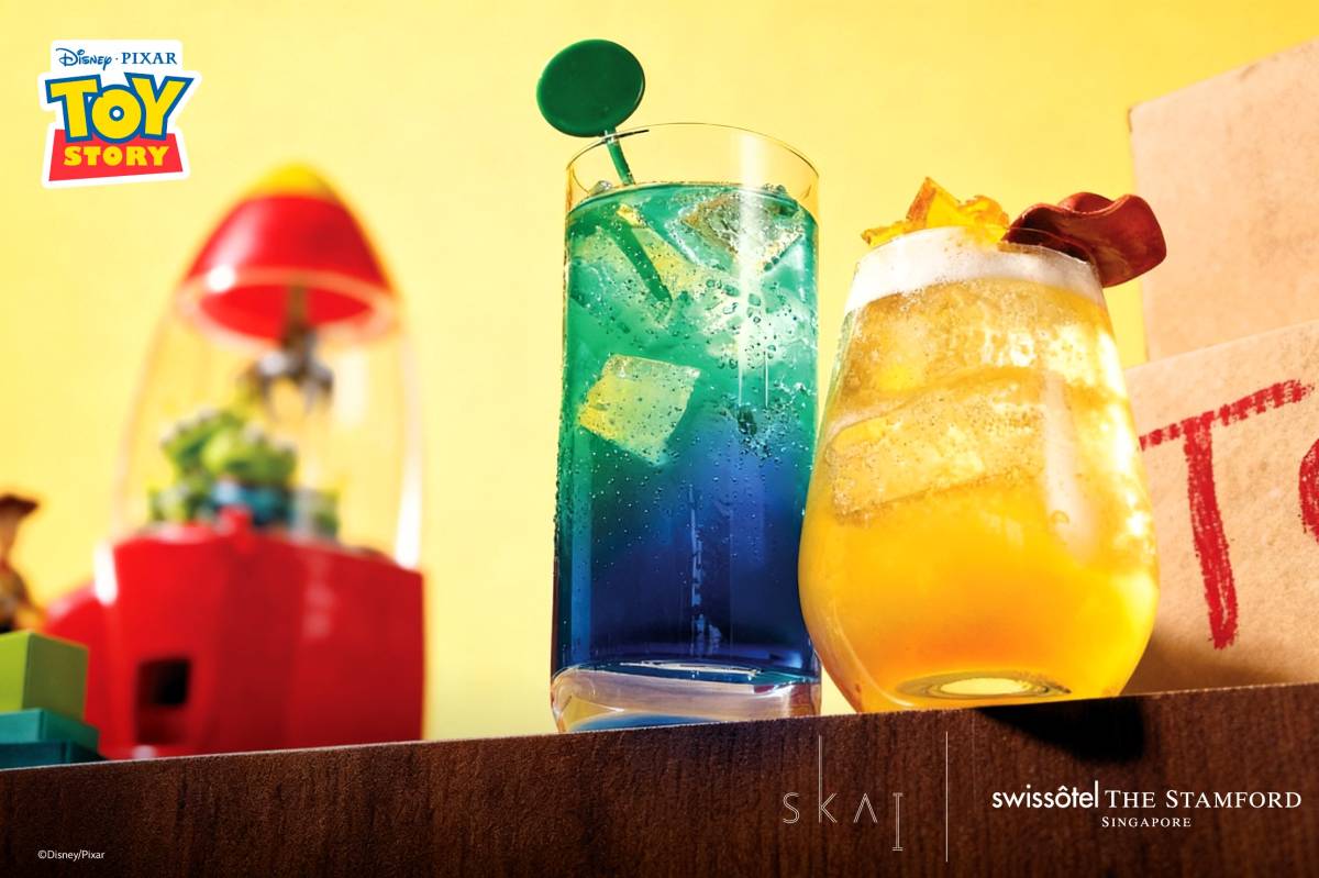 A Toy Story‑inspired high tea at SKAI, perched on the 70th floor of Swissotel The Stamford