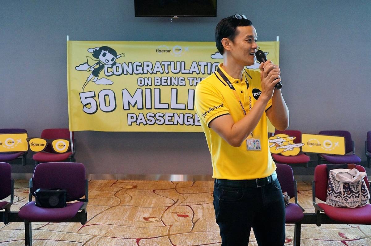 Scoot and Tigerair Celebrate 50 Millionth Guest on Board!